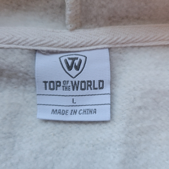 Oklahoma Sooners Hooded Sweatshirt Pullover White/Ivory Women's Large - Picture 5 of 6